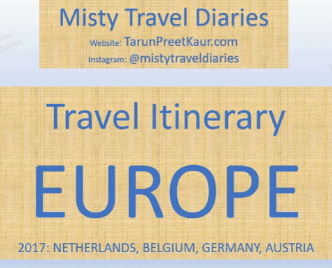 Itinerary Europe 2017